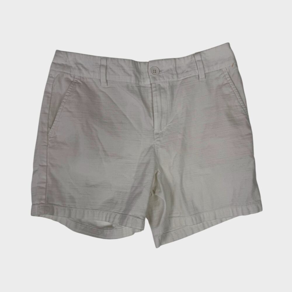 LOFT Outlet Womens Size 0 White Monroe 6" Shorts 100% Cotton